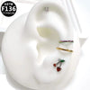 Piercing Earrings Titanium Alloy Geometric Electroplating Unisex