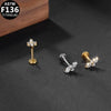 Piercing Earrings Titanium Alloy Geometric Electroplating Unisex