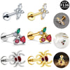 Piercing Earrings Titanium Alloy Geometric Electroplating Unisex