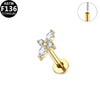 Piercing Earrings Titanium Alloy Geometric Electroplating Unisex
