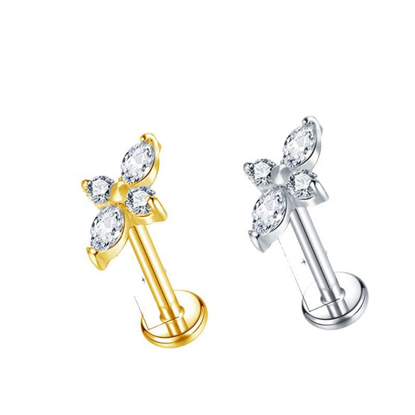 Piercing Earrings Titanium Alloy Geometric Electroplating Unisex