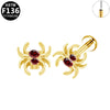 Piercing Earrings Titanium Alloy Geometric Electroplating Unisex