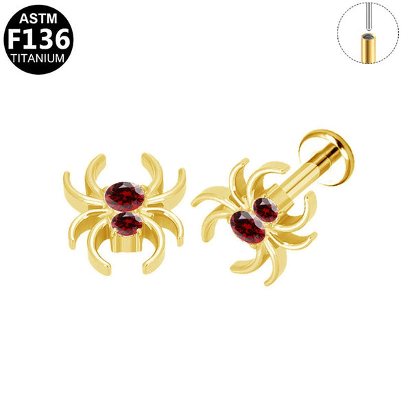 Piercing Earrings Titanium Alloy Geometric Electroplating Unisex