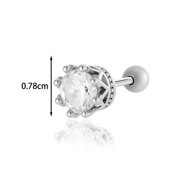 Piercing Earrings Titanium Steel Geometric Electroplated For Women