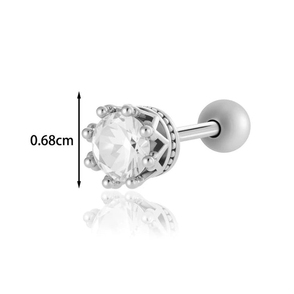 Piercing Earrings Titanium Steel Geometric Electroplated For Women