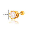 Piercing Earrings Titanium Steel Geometric Electroplated For Women