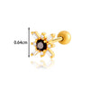 Piercing Earrings Titanium Steel Geometric Electroplated For Women