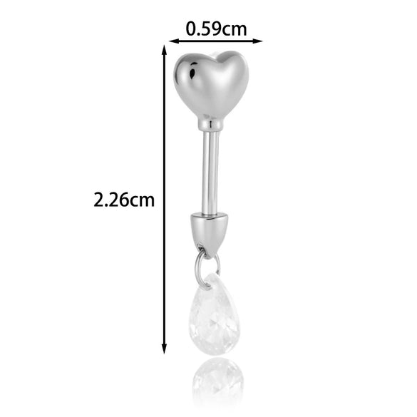 Piercing Earrings Titanium Steel Geometric Electroplated For Women