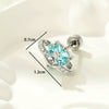 Piercing Earrings Titanium Steel Zircon Star Saturn Girly