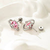 Piercing Earrings Titanium Steel Zircon Star Saturn Girly