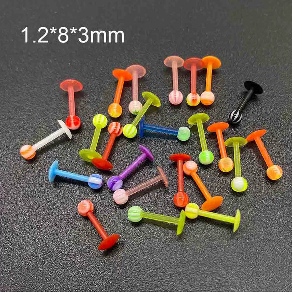 Piercing Jewelry Acrylic Geometric Style Unisex Soft Rod Nose Ring And Mixed Piercing Set