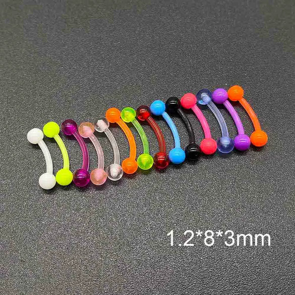 Piercing Jewelry Acrylic Geometric Style Unisex Soft Rod Nose Ring And Mixed Piercing Set