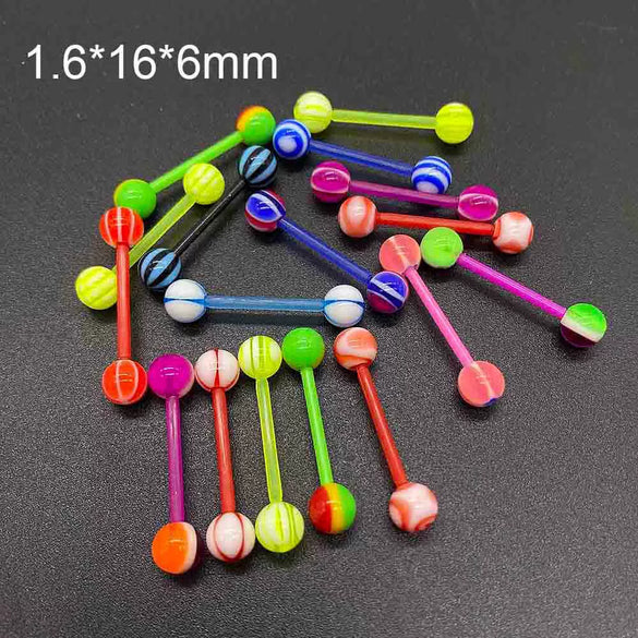 Piercing Jewelry Acrylic Geometric Style Unisex Soft Rod Nose Ring And Mixed Piercing Set