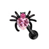 Piercing Jewelry Bat Series Heart Shaped Navel Ring Breast Ring Ear Bone Nail Made Of Rhinestone