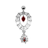 Piercing Jewelry Bat Series Heart Shaped Navel Ring Breast Ring Ear Bone Nail Made Of Rhinestone