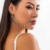 Piercing Jewelry Earrings Nose Ring Women's Metal Alloy Ushaped Electroplated Rhinestone Tassel