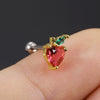 Piercing Jewelry Fruit Earrings Copper Real Gold Plating