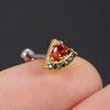 Piercing Jewelry Fruit Earrings Copper Real Gold Plating