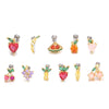 Piercing Jewelry Fruit Earrings Copper Real Gold Plating