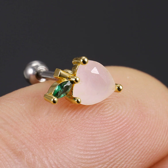 Piercing Jewelry Fruit Earrings Copper Real Gold Plating