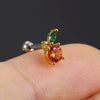 Piercing Jewelry Fruit Earrings Copper Real Gold Plating