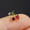 Piercing Jewelry Fruit Earrings Copper Real Gold Plating