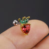 Piercing Jewelry Fruit Earrings Copper Real Gold Plating