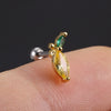 Piercing Jewelry Fruit Earrings Copper Real Gold Plating