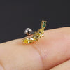 Piercing Jewelry Fruit Earrings Copper Real Gold Plating