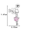 Piercing Jewelry Metal Heart Lock Star Pendant Set With Zirconia For Women Fashion Style