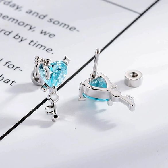 Piercing Jewelry Metal Heart Zircon Set Design