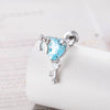 Piercing Jewelry Metal Heart Zircon Set Design