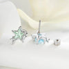 Piercing Jewelry Metal Set With Zirconia Starburst Design For Women