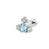 Piercing Jewelry Metal With Zirconia In Saturn Star Design French Retro Style For Women