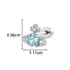 Piercing Jewelry Metal With Zirconia In Saturn Star Design French Retro Style For Women