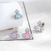 Piercing Jewelry Metal With Zirconia In Saturn Star Design French Retro Style For Women