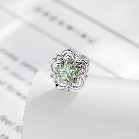 Piercing Jewelry Metal Zircon Star Flower Retro Style For Women