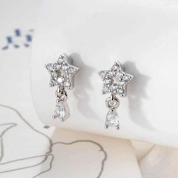 Piercing Jewelry Metal Zirconia Cut Out Star Micropaved Fashion For Women