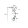 Piercing Jewelry Navel Ring Cross Pendant Stainless Steel Heartshaped Butterfly Snakeshaped Zircon