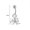 Piercing Jewelry Navel Ring Cross Pendant Stainless Steel Heartshaped Butterfly Snakeshaped Zircon