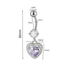 Piercing Jewelry Navel Ring Cross Pendant Stainless Steel Heartshaped Butterfly Snakeshaped Zircon