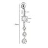 Piercing Jewelry Navel Ring Cross Pendant Stainless Steel Heartshaped Butterfly Snakeshaped Zircon