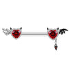 Piercing Jewelry Stainless Steel Devil Heart Shaped Electroplated Bat Series Nipple Ring Navel Ring Nose Nail Nose Ring Unisex
