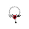 Piercing Jewelry Stainless Steel Devil Heart Shaped Electroplated Bat Series Nipple Ring Navel Ring Nose Nail Nose Ring Unisex