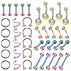 Piercing Jewelry Stainless Steel Diamondembedded Heart Shape Lip Nail Navel Nail Eyebrow Nail Ear Studs