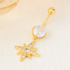 Piercing Jewelry Stainless Steel Fivepointed Star Pendant Navel Ring Electroplated