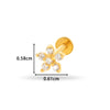Piercing Jewelry Stainless Steel Flower Butterfly Electroplated For Women