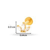 Piercing Jewelry Stainless Steel Flower Butterfly Electroplated For Women