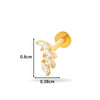 Piercing Jewelry Stainless Steel Flower Butterfly Electroplated For Women