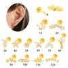 Piercing Jewelry Stainless Steel Flower Butterfly Electroplated For Women